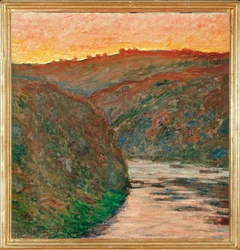 Creuse-dalen, solnedgang (olje på lerret)
