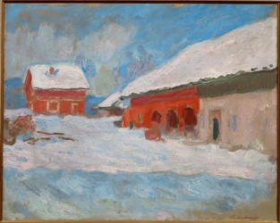 De røde husene i Björnegaard (Norge)