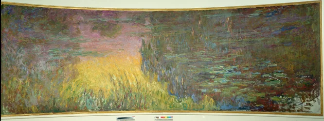 Vannliljene, solnedgang Maleri av Claude Monet (1840-1926) 1914-1926 Diptyk på 2 x 3 m hver del. Paris. Orangerie museum
