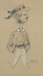 Mann med båthatte, 1857