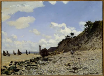 Seaside in Honfleur Maleri av Claude Monet (1840-1926) 1864-1866 Los Angeles. Country Museum of Art - Seaside ved Honfleur. Maleri av Claude Monet (1840-1926)