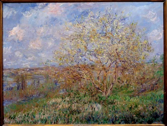 Vår, maleri av Claude Monet (1840-1926), 1882. Mål: 0,60 x 0,79 m. Lyon, Musée des Beaux-Arts