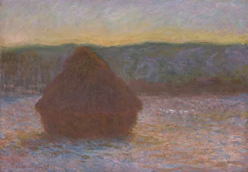Stabel med hvete (tine, solnedgang)