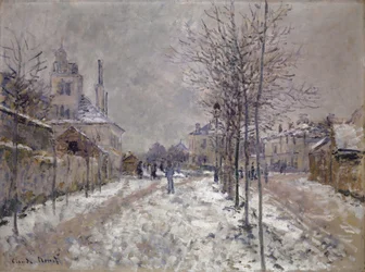 Den snødekte boulevarden i Pontoise i Argenteuil, 1875