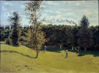 Tog på landsbygda, ca 1870 (olje på lerret)