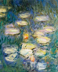 Vannliljer, av Claude Monet, detalj