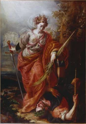 Den hellige Katarina av Alexandria dominerer keiser Maxentius