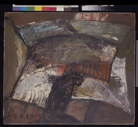 Abstraksjon #3, ca. 1940 (olje på panel, papp)