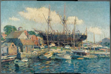 Et hvalskip på Marine Railway ved Fairhaven