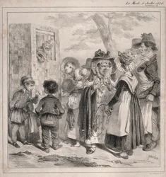 Ser du min kjære! det er politiet som får disse dukkene til å leke, for å avlede..., 1840.