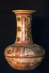 Høyhalset krukke, Early Cocle phase, 700-800 AD (keramikk)