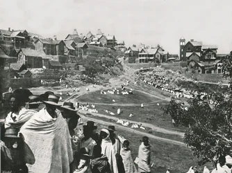 Kabary-sletten, Andohalo, Antananarivo, Madagaskar, 1895.