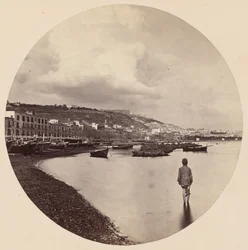 Chiaia og St. Elmo fra Mergellina, Napoli, ca. 1863 (foto)