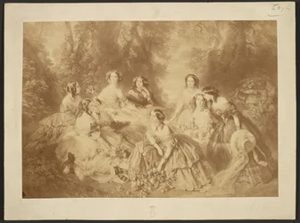 «Keiserinne Eugenie omgitt av sine hofdamer» av Franz Xaver Winterhalter