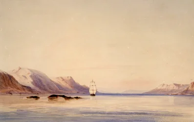 Kartleggingsskipet HMS «Beagle» i Beaglekanalen, Tierra del Fuego