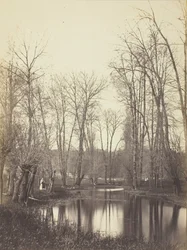 Etang et Fermiere basseng og bondekone, ca. 1865.