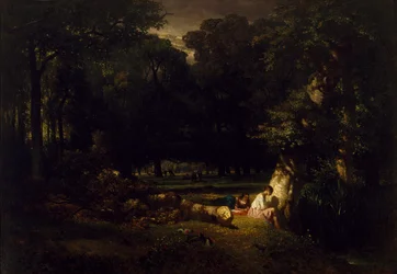 Baderne (Rydding i skogen), 1842