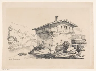 Hus og vannmølle i fjellandsby The Landscape (serietittel)