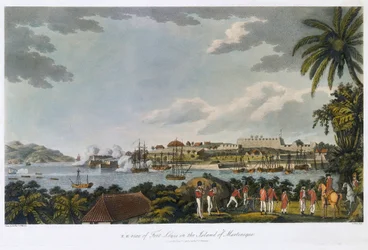 Nordøstutsikt over Fort Louis (Fort Saint Louis), Martinique, 5. februar - 22. mars