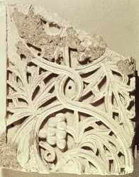 Fragment av en frise, fra klosteret Apa Jeremias, Sakkara (kalkstein)