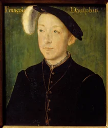 Portrett av Charles av Frankrike, hertugen av Orleans (1522-1545) (kanskje den tredje sønnen til Francois I) Tremaleri av Corneille De Lyon (Corneille de Hague) (1500/1510-1574) 1500-tallet Søn. 0,16x0,13 m Bayonne, Musee Bonnat