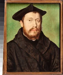Portrett av en mann Maleri av Corneille de Lyon (1500-1575)