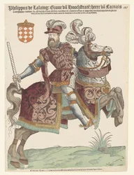 Portrett av Philip van Lalaing på hesteryggen