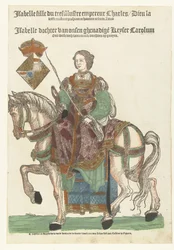 Portrett av prinsesse Isabella på hesteryggen
