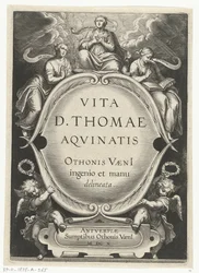 Titteltrykk for: Otto van Veen, Vita D. Thomae Aqvinatis, Antwerpen, 1610 The Life of Saint Thomas Aquinas (serietittel)