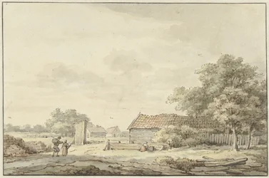 Landskap med gårder