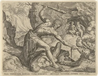 Hercules Drags Cerberus Out of Hell Labours of Hercules (serietittel)