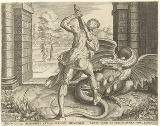 Herkules stjeler de gylne eplene til Hesperidene Labours of Hercules (serietittel)