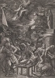Martyrium av St. Lawrence, 1571.