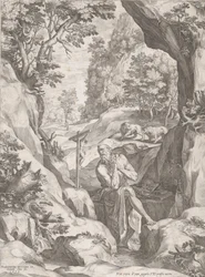 St Jerome Penitent in the Wilderness, 1573.