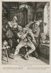 Helbreder, blad 2 i en serie med tre genrescener