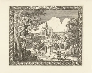 Utsikt over Huis te Werve i Voorburg Het Huys te Werve (tittel på objekt)