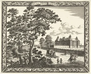 Utsikt over Honselersdijk-palasset 