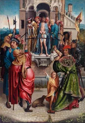 Ecce homo, av Engebrechtsz., Cornelis (ca. 1462-1527). Olje på tre. Mål: 91x63 cm. Privat samling