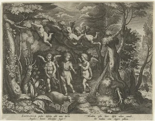 Døperen Johannes blir ledsaget av engler når han går inn i ørkenen The Life of John the Baptist (serietittel)