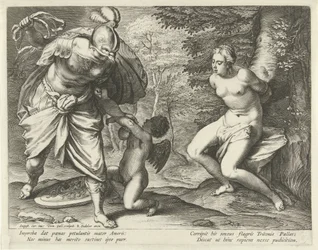 Venus bundet til et tre og Amor straffet av Minerva