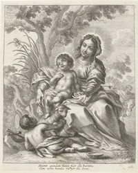 Hellig familie med døperen Johannes som barn