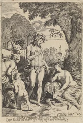 Bacchus trøster Ariadne Ved at Bacchus kommer, fjernes tristhet (tittel på objekt)
