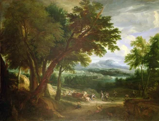 David og Abigail (olje på lerret)