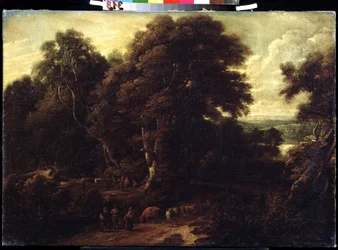 „Peisaj din Flandra cu turma de vaci” pictura de Constantinus Cornelis Huysmans (1648-1727) Muzeul Pușkin, Moscownorwegian