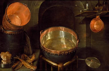 Still Life of Kitchen Utensils, tidlig på 1600-tallet