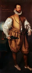 Portrett av Martin Frobisher, ca. 1577 (olje på lerret)