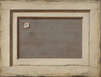 Trompe loeil. Baksiden av et innrammet maleri, 1668-1672