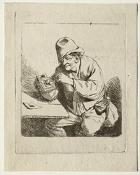 Peasant Lighting his Pipe, midten av 1600-tallet.
