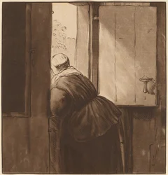 Woman Leaning over a Lower Door, 1761, publisert 1765.