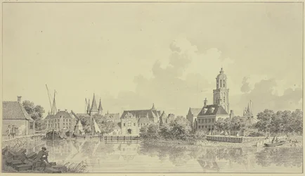Utsikt over havnen i Zwolle